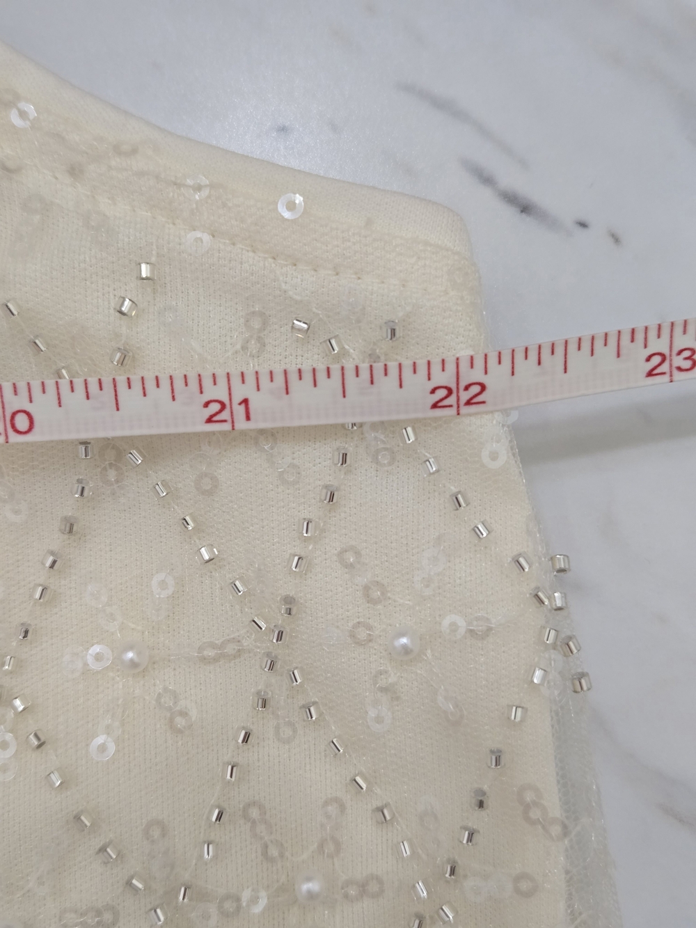 Adrianna Papell Ivory Beaded Tank Top - Picture 12 of 13